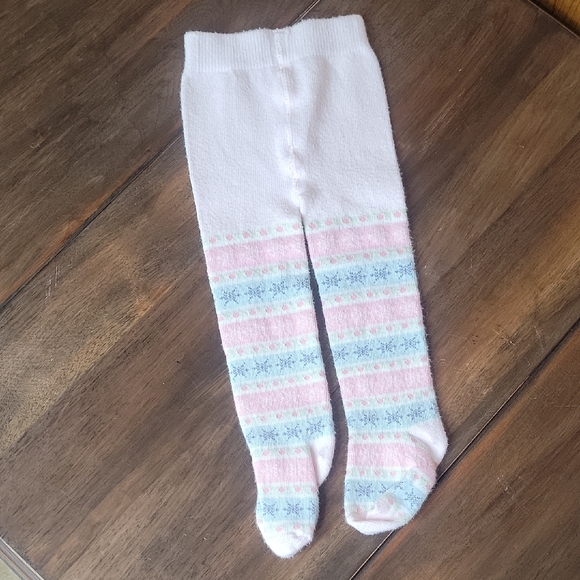 Gymboree Other - Gymboree 2007 Snow Princess Snowflake Fair Isle Tights Sz 0-6M